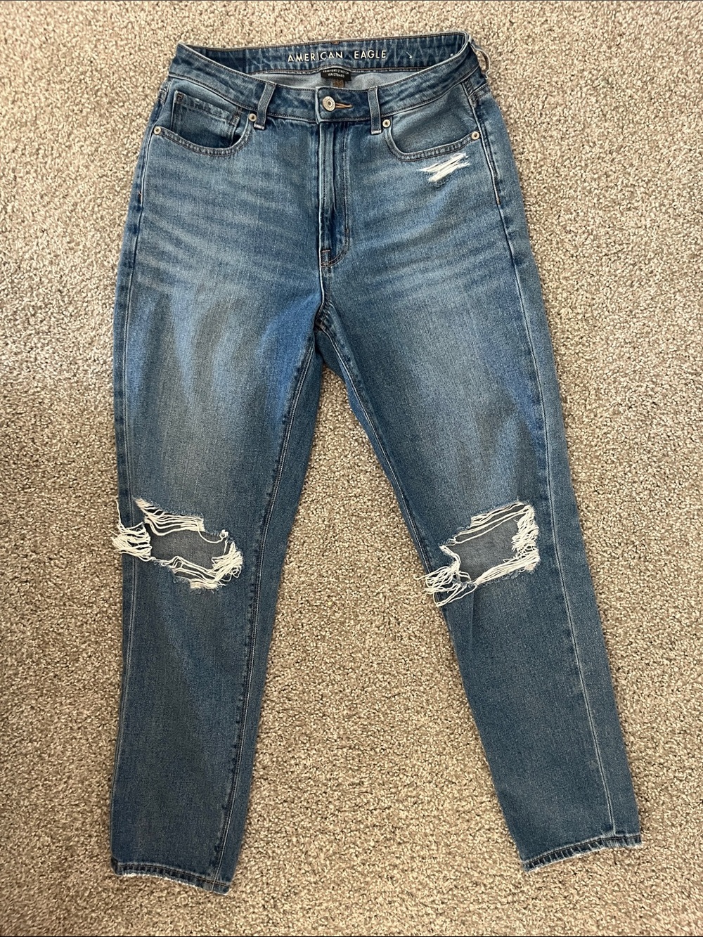 American Eagle Outfitters Distressed Medium Blue Jeans